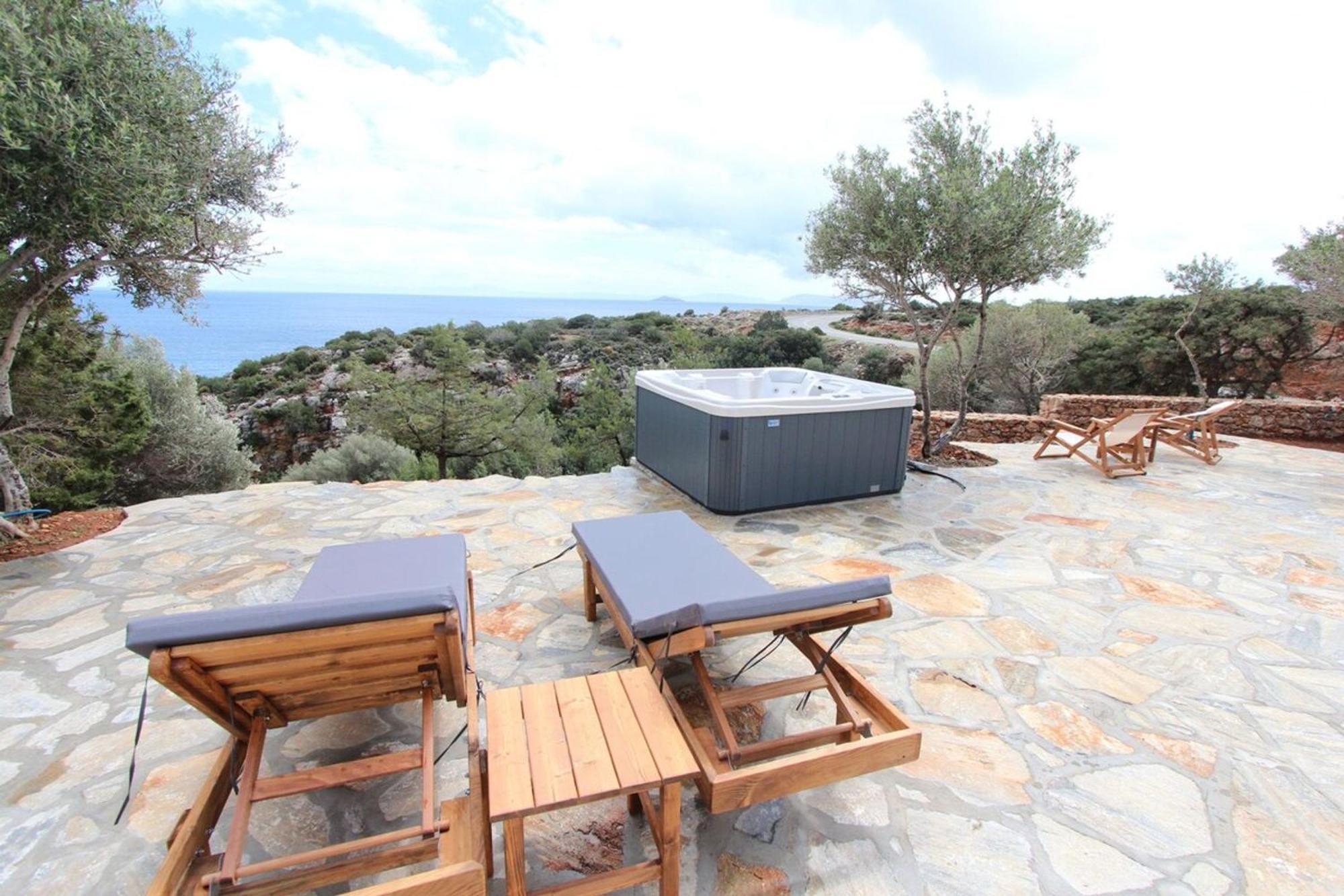 Villa Rouvis With Outdoor Hot Tub Ligaridia Exteriör bild